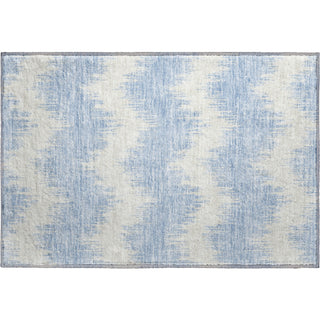 Piper Looms Mayfield Chevron AMF880 Sky Machine Washable Area Rug Scatter Main Image