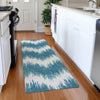 Piper Looms Mayfield Chevron AMF880 Teal Machine Washable Area Rug Runner Lifestyle Image Feature