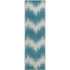 Piper Looms Mayfield Chevron AMF880 Teal Machine Washable Area Rug Runner Main Image