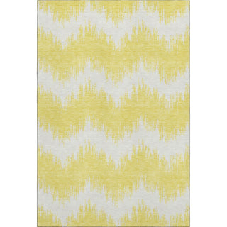 Piper Looms Mayfield Chevron AMF880 Yellow Machine Washable Area Rug main image