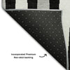 Piper Looms Mayfield Diamonds AMF881 Black Machine Washable Area Rug Backing Image