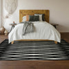Piper Looms Mayfield Diamonds AMF881 Black Machine Washable Area Rug Lifestyle Image Feature