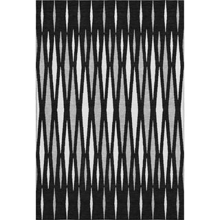 Piper Looms Mayfield Diamonds AMF881 Black Machine Washable Area Rug main image