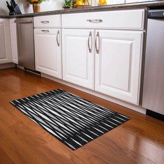 Piper Looms Mayfield Diamonds AMF881 Black Machine Washable Area Rug Scatter Lifestyle Image Feature