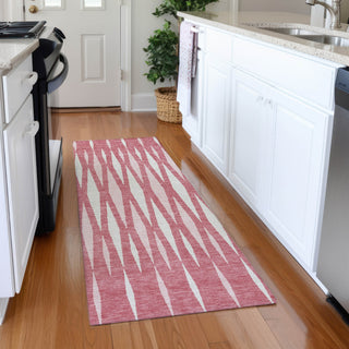 Piper Looms Mayfield Diamonds AMF881 Blush Machine Washable Area Rug Runner Lifestyle Image Feature