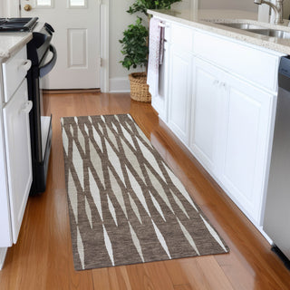 Piper Looms Mayfield Diamonds AMF881 Brown Machine Washable Area Rug Runner Lifestyle Image Feature