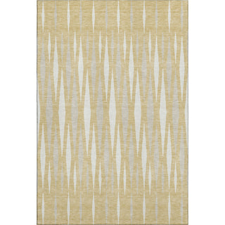 Piper Looms Mayfield Diamonds AMF881 Gold Machine Washable Area Rug main image