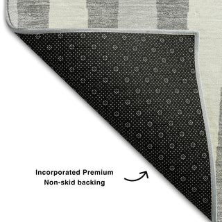Piper Looms Mayfield Diamonds AMF881 Gray Machine Washable Area Rug Backing Image