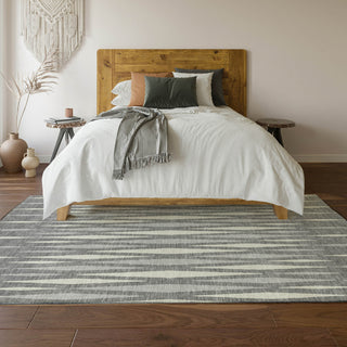 Piper Looms Mayfield Diamonds AMF881 Gray Machine Washable Area Rug Lifestyle Image Feature