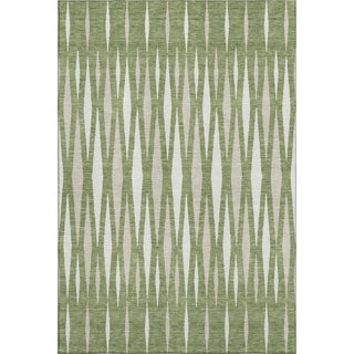 Piper Looms Mayfield Diamonds AMF881 Green Machine Washable Area Rug main image