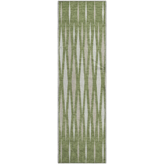 Piper Looms Mayfield Diamonds AMF881 Green Machine Washable Area Rug Runner Main Image