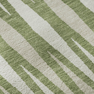 Piper Looms Mayfield Diamonds AMF881 Green Machine Washable Area Rug Swatch Image