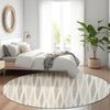 Piper Looms Mayfield Diamonds AMF881 Ivory Machine Washable Area Rug Round Lifestyle Image Feature