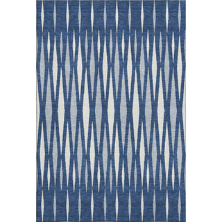 Piper Looms Mayfield Diamonds AMF881 Navy Machine Washable Area Rug main image