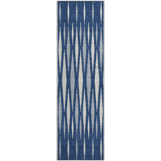 Piper Looms Mayfield Diamonds AMF881 Navy Machine Washable Area Rug Runner Main Image