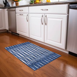 Piper Looms Mayfield Diamonds AMF881 Navy Machine Washable Area Rug Scatter Lifestyle Image Feature