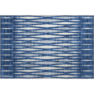Piper Looms Mayfield Diamonds AMF881 Navy Machine Washable Area Rug Scatter Main Image
