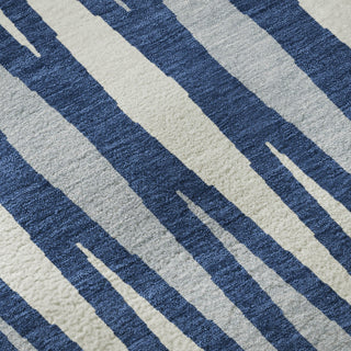 Piper Looms Mayfield Diamonds AMF881 Navy Machine Washable Area Rug Swatch Image