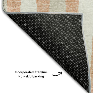 Piper Looms Mayfield Diamonds AMF881 Salmon Machine Washable Area Rug Backing Image