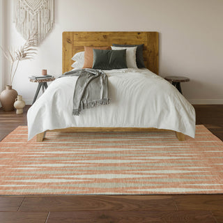 Piper Looms Mayfield Diamonds AMF881 Salmon Machine Washable Area Rug Lifestyle Image Feature