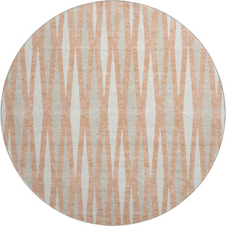 Piper Looms Mayfield Diamonds AMF881 Salmon Machine Washable Area Rug Round Main Image