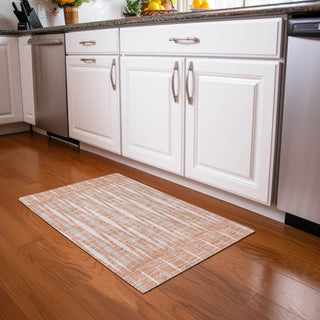 Piper Looms Mayfield Diamonds AMF881 Salmon Machine Washable Area Rug Scatter Lifestyle Image Feature