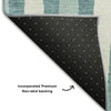 Piper Looms Mayfield Diamonds AMF881 Teal Machine Washable Area Rug Backing Image