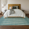 Piper Looms Mayfield Diamonds AMF881 Teal Machine Washable Area Rug Lifestyle Image Feature