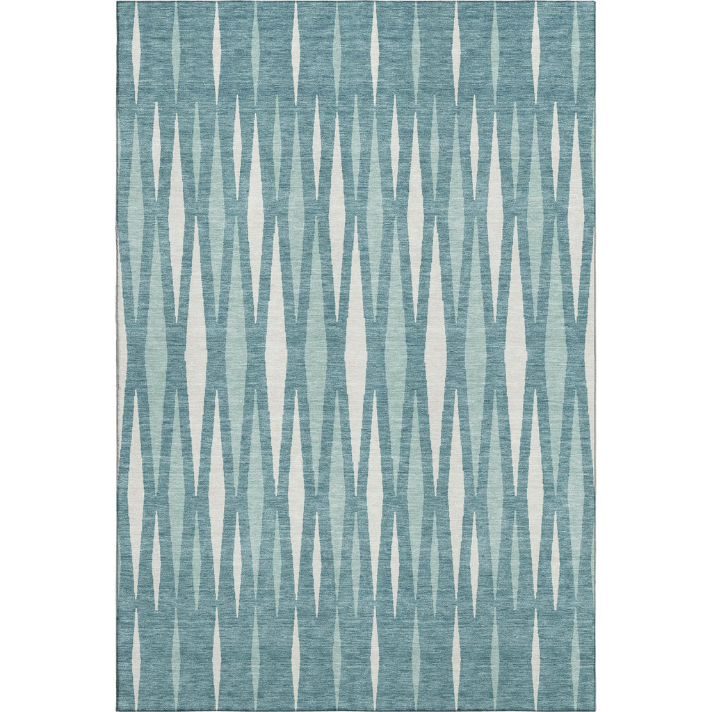 Piper Looms Mayfield Diamonds AMF881 Teal Machine Washable Area Rug main image