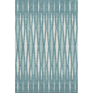 Piper Looms Mayfield Diamonds AMF881 Teal Machine Washable Area Rug main image
