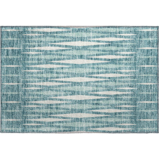 Piper Looms Mayfield Diamonds AMF881 Teal Machine Washable Area Rug Scatter Main Image