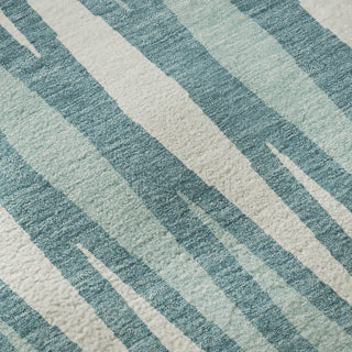 Piper Looms Mayfield Diamonds AMF881 Teal Machine Washable Area Rug Swatch Image