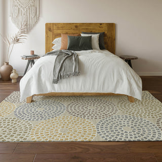 Piper Looms Mayfield Circles AMF882 Beige Machine Washable Area Rug Lifestyle Image Feature