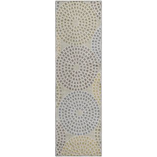Piper Looms Mayfield Circles AMF882 Beige Machine Washable Area Rug Runner Main Image
