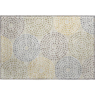 Piper Looms Mayfield Circles AMF882 Beige Machine Washable Area Rug Scatter Main Image
