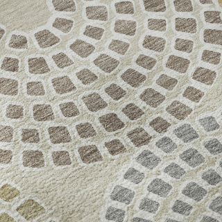 Piper Looms Mayfield Circles AMF882 Beige Machine Washable Area Rug Swatch Image