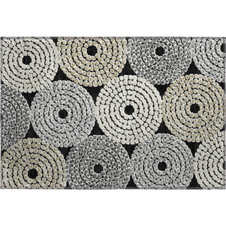 Piper Looms Mayfield Circles AMF882 Black Machine Washable Area Rug Scatter Main Image