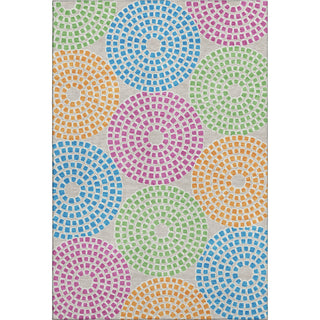 Piper Looms Mayfield Circles AMF882 Cream Machine Washable Area Rug main image