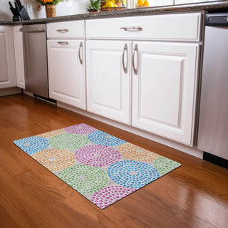 Piper Looms Mayfield Circles AMF882 Cream Machine Washable Area Rug Scatter Lifestyle Image Feature