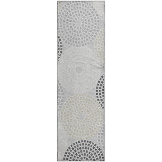 Piper Looms Mayfield Circles AMF882 Gray Machine Washable Area Rug Runner Main Image