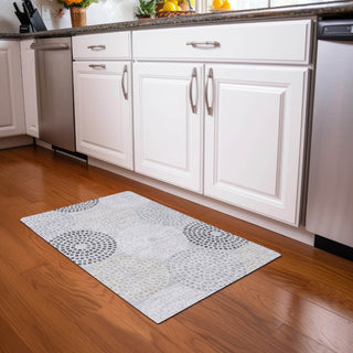 Piper Looms Mayfield Circles AMF882 Gray Machine Washable Area Rug Scatter Lifestyle Image Feature