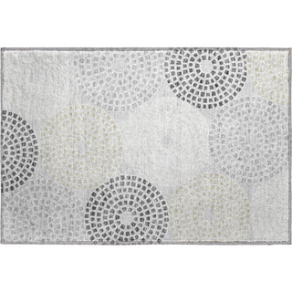 Piper Looms Mayfield Circles AMF882 Gray Machine Washable Area Rug Scatter Main Image