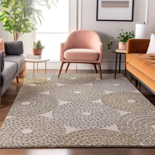 Piper Looms Mayfield Circles AMF882 Ivory Machine Washable Area Rug Lifestyle Image Feature