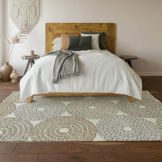 Piper Looms Mayfield Circles AMF882 Ivory Machine Washable Area Rug Lifestyle Image Feature