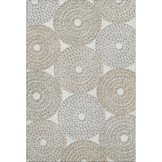 Piper Looms Mayfield Circles AMF882 Ivory Machine Washable Area Rug main image