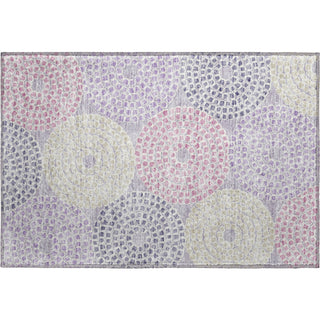 Piper Looms Mayfield Circles AMF882 Lavender Machine Washable Area Rug Scatter Main Image