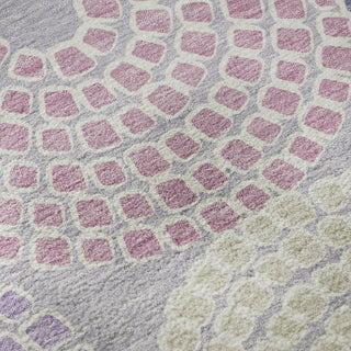 Piper Looms Mayfield Circles AMF882 Lavender Machine Washable Area Rug Swatch Image