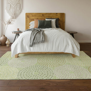Piper Looms Mayfield Circles AMF882 Mint Machine Washable Area Rug Lifestyle Image Feature