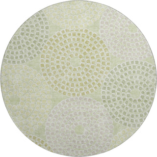 Piper Looms Mayfield Circles AMF882 Mint Machine Washable Area Rug Round Main Image