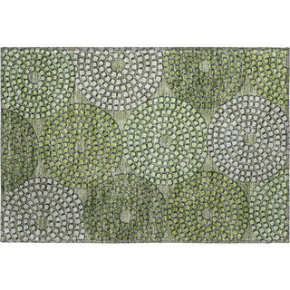 Piper Looms Mayfield Circles AMF882 Olive Machine Washable Area Rug Scatter Main Image